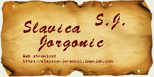 Slavica Jorgonić vizit kartica
